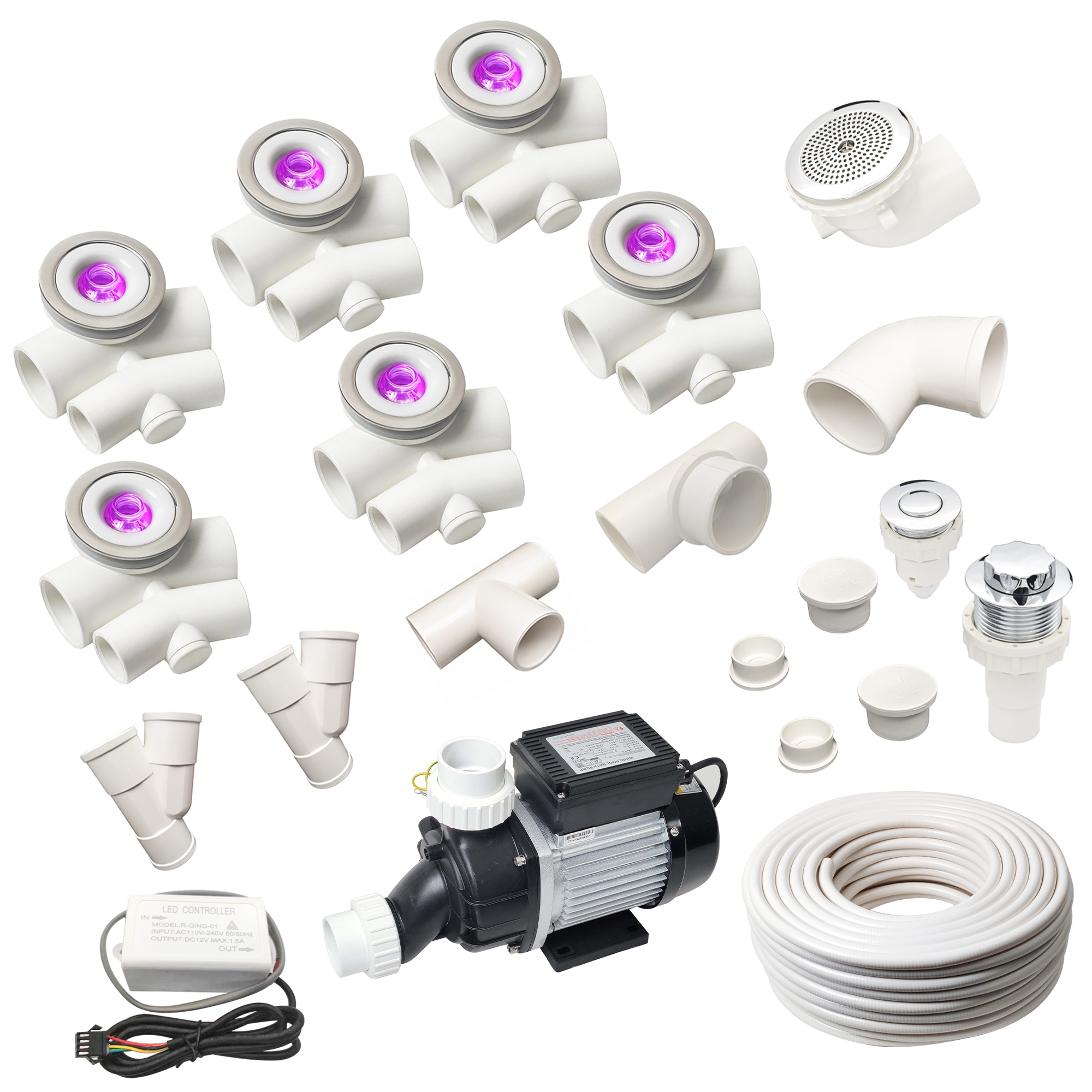 Whirlpool Components Hydromassage System Whirlpool Tub Replacement Parts With Led Light