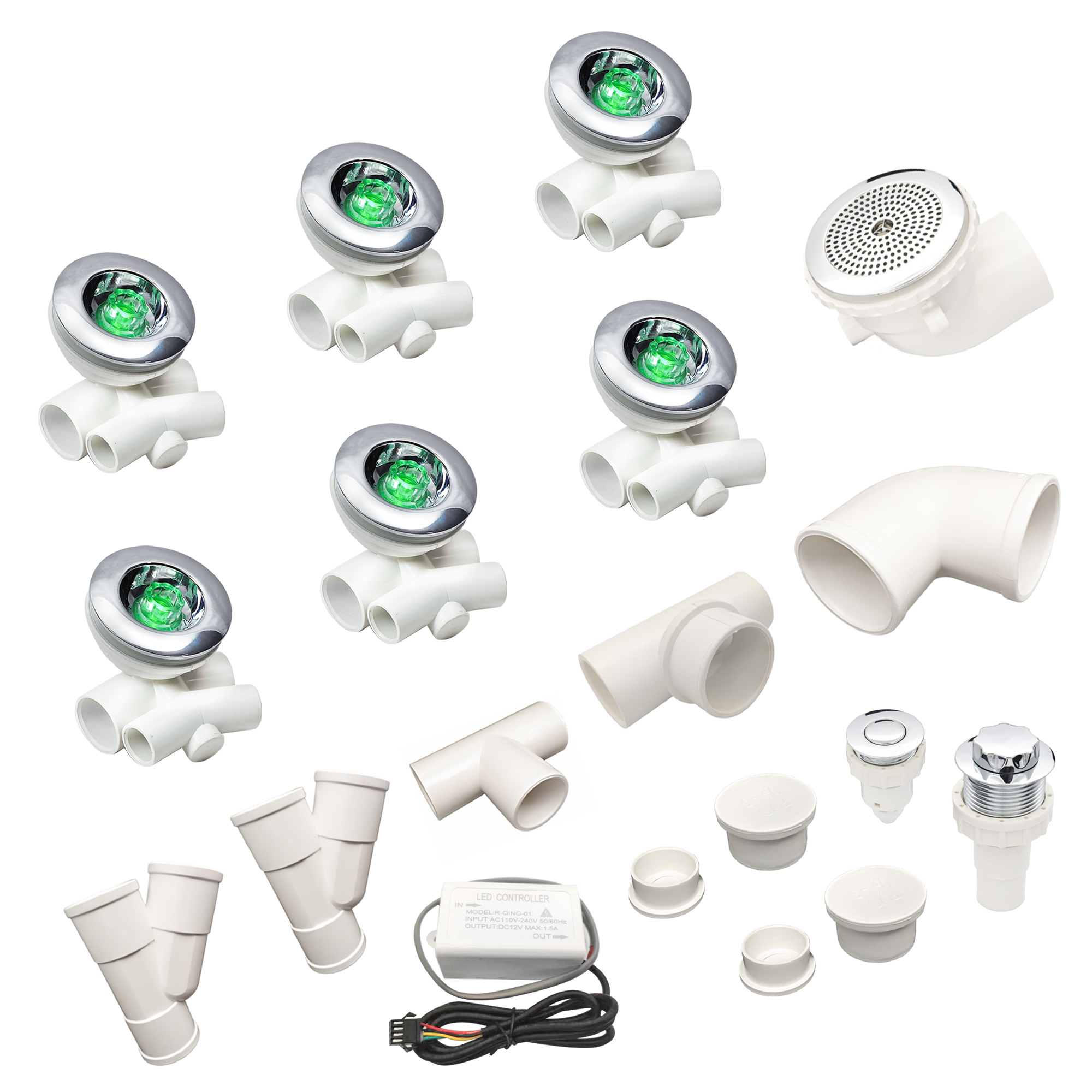 Unique design Ultra Thin Bathtub Components Massage Systems Hot Tub Massage Jet Kit Whirlpool Kit Hydro System Air System