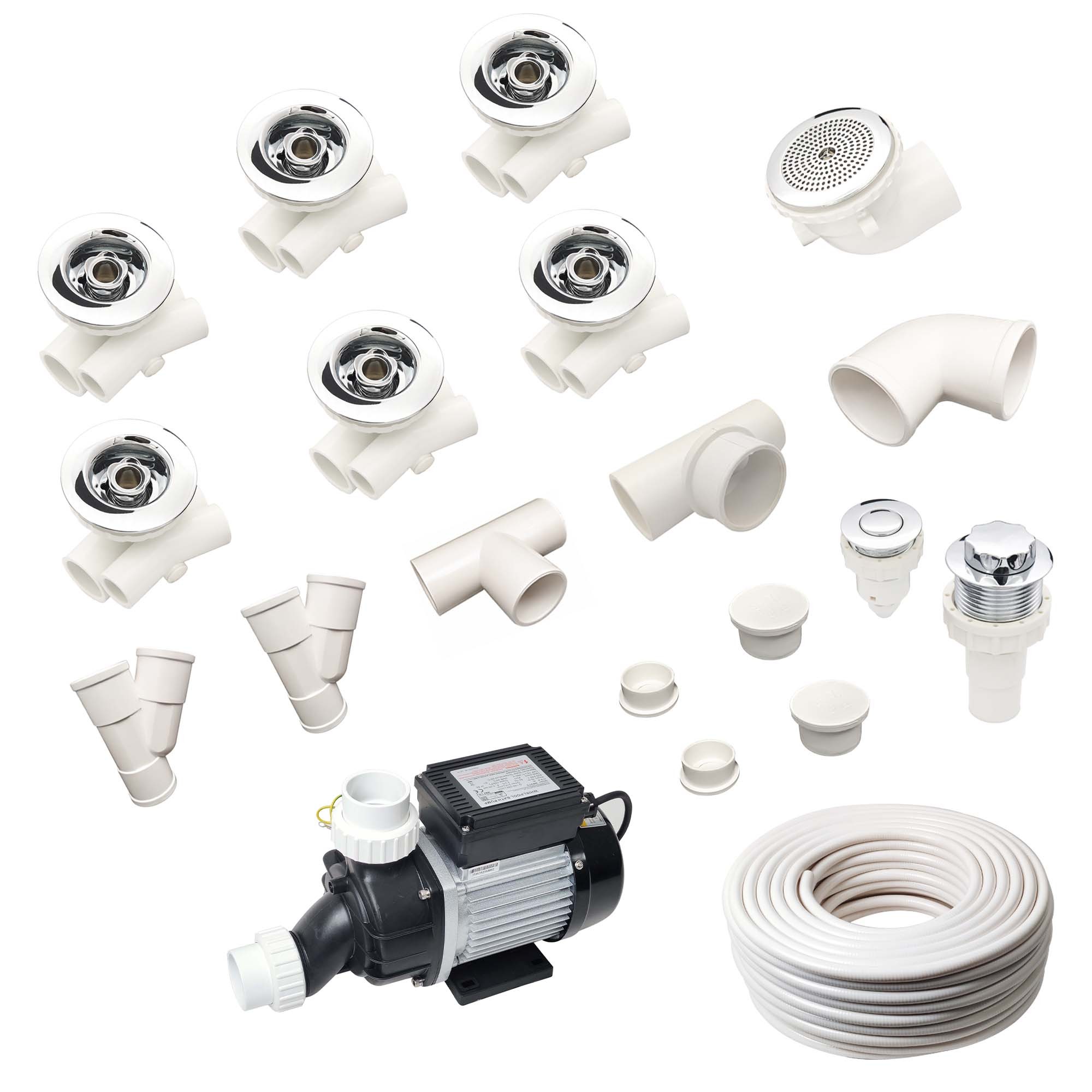 Massage Jet Whirlpool Bath Kit Bathtubs Whirlpool Massage Nozzle Spa Accessories Jet Hot Tub Jet Kit Bathtub Bubble Nozzle