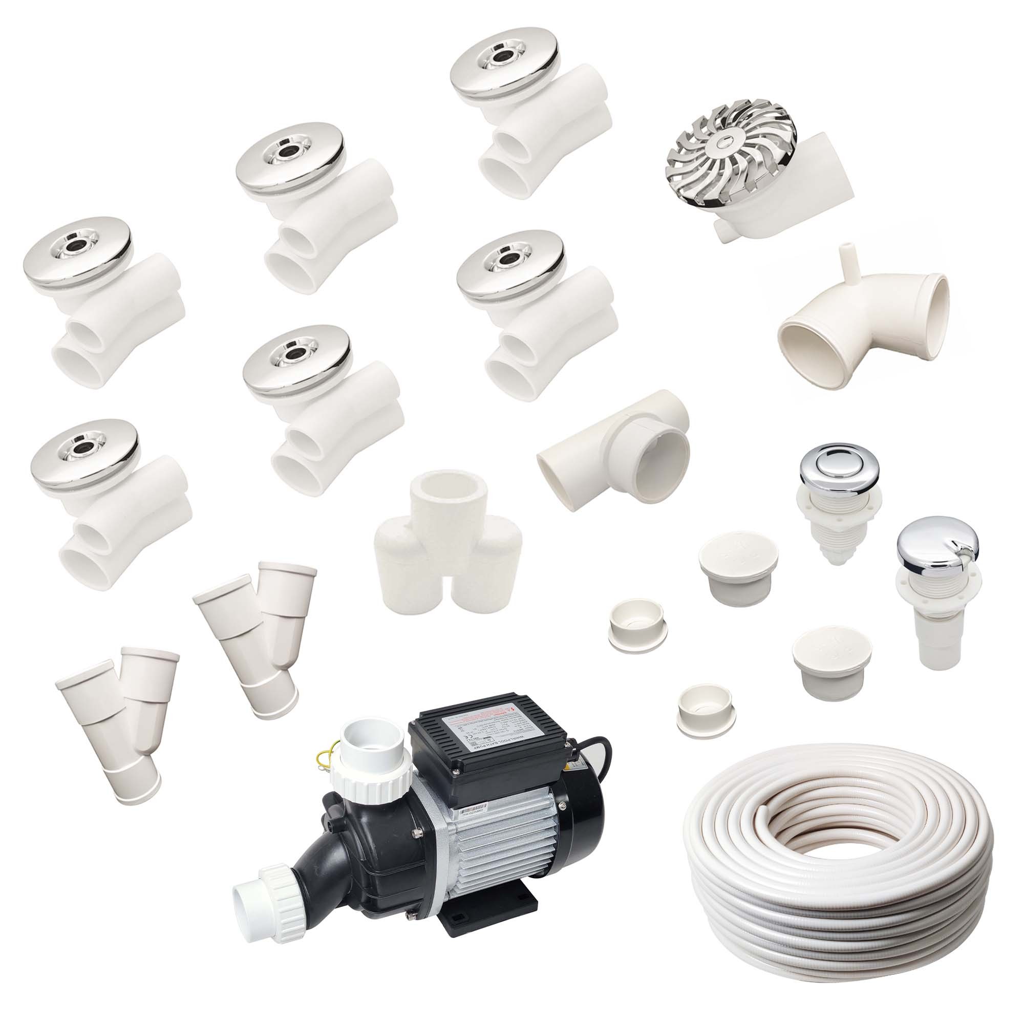 Bathtub Jet Kit Portable Bath Water Jet Spa Jacuzziss Bathtub Parts Hydro Massage Jet Whirlpool Systems Spa Accessories