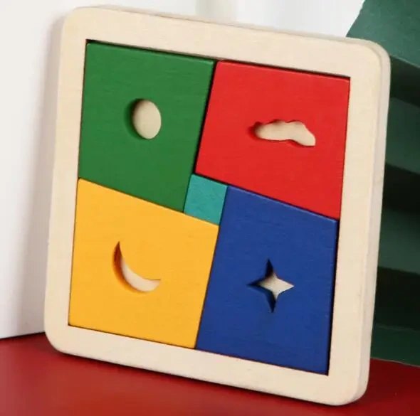2020 New Wooden Brain Teaser Tangram Puzzle Educational Game for Children