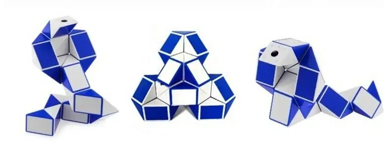24 Parts Foldable Magic Ruler Twist Snake Puzzle Classic Mind Brain Teaser Game Puzzles Toy for Kids Adults