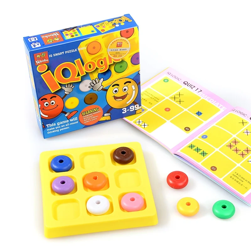 Quality Plastic Logic Puzzle Mind Brain Teaser Beads Tangram Puzzles Game Gift for Children Adults