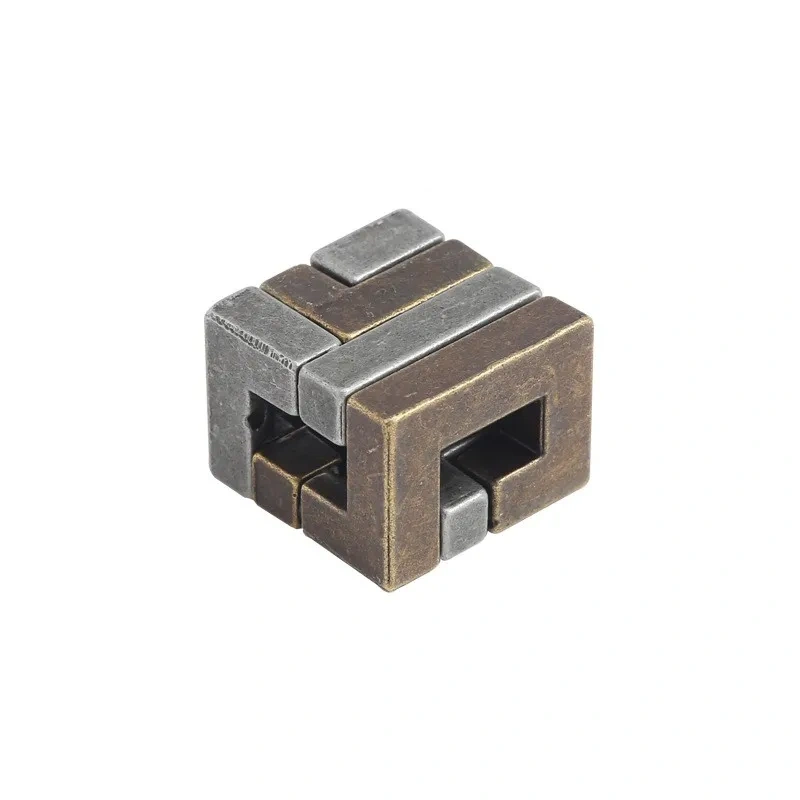 Classic Metal Brain Teasers Mind Ring Lock Puzzles Game for Adults Kids