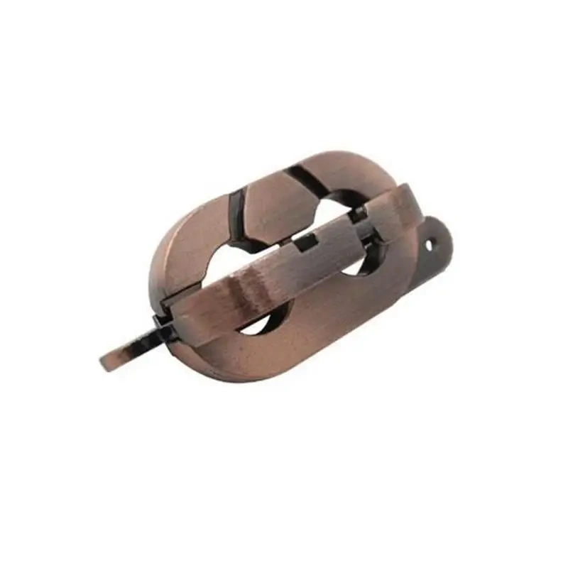 Classic Metal Brain Teasers Mind Ring Lock Puzzles Game for Adults Kids