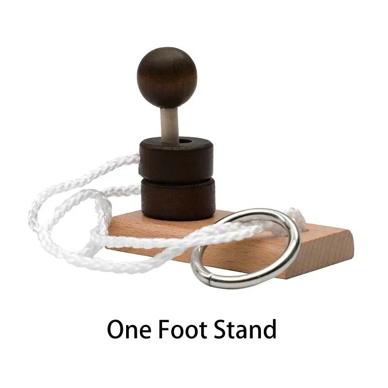 Small Brain Teaser Puzzle, Wooden Untie Rope Game, Unlocking Puzzle, Party Favor Gifts for Kids Adults,Suitable for All Ages