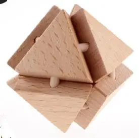Beech Wood Wooden Burr Puzzles Interlocking Game for Adults KIds