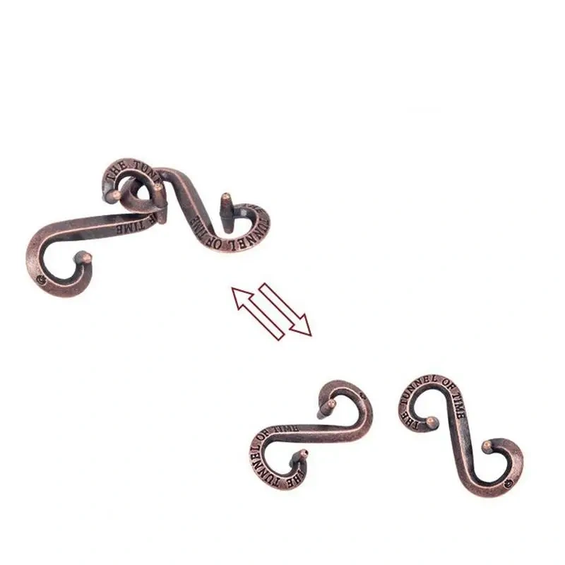 Bronze Color Metal S&S Puzzle Classic Brain Teaser Puzzles for Adults Kids