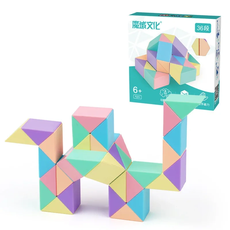 24/36 Parts IQ Magic Twist Snake Puzzle Ruler Brain Teasers Creative Mind Game Toys for Children