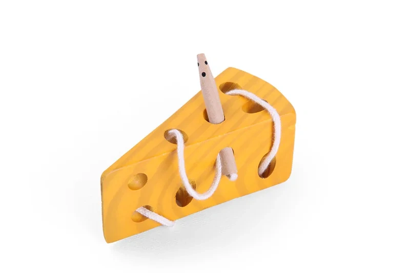 New Wooden Rope Puzzle for Children Kids Early Educational Game Toy