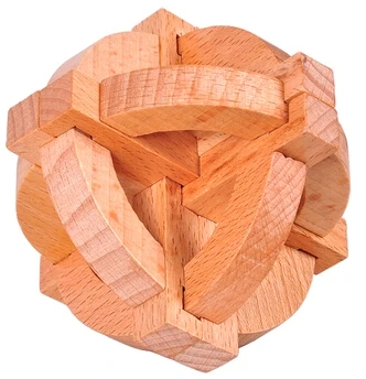 Classic 3D Wooden Burr Interlocking Puzzle Logic Chinese Traditional Wood Brain Teasers Puzzles Game for Adults Kids