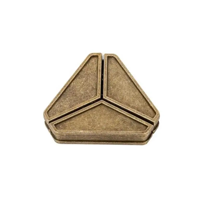 Triangle-shaped Intelligence Metal Brain Teaser Baffling Puzzles Game for Adults