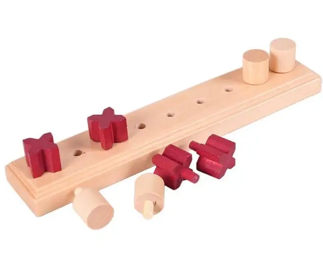 Challenging Intelligence Wooden Mind Peg Puzzle Game for Adults Children