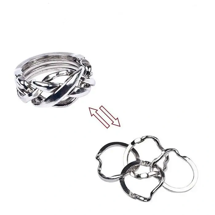 20PCS/Set Metal Brain Teasers Puzzle Magic Wire Puzzle Baffling Puzzles Game for Adults Kids