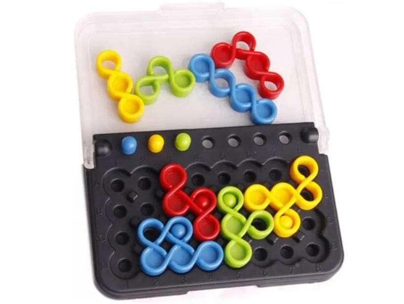 Quality Plastic Logic Puzzle Mind Brain Teaser Beads Tangram Puzzles Game Gift for Children Adults