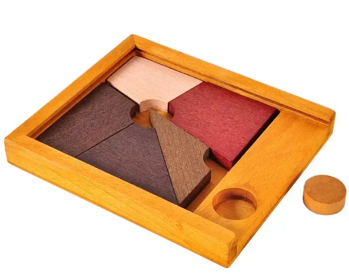 2020 New Wooden Tangram Puzzle Mind Brain Teaser Educational Puzzles Game for Children Adults