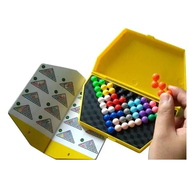 Classic Logic Puzzle Kids Mind Brain teaser Beads Puzzles Game Toys for Children Adults 1 Manual 180 Challenges