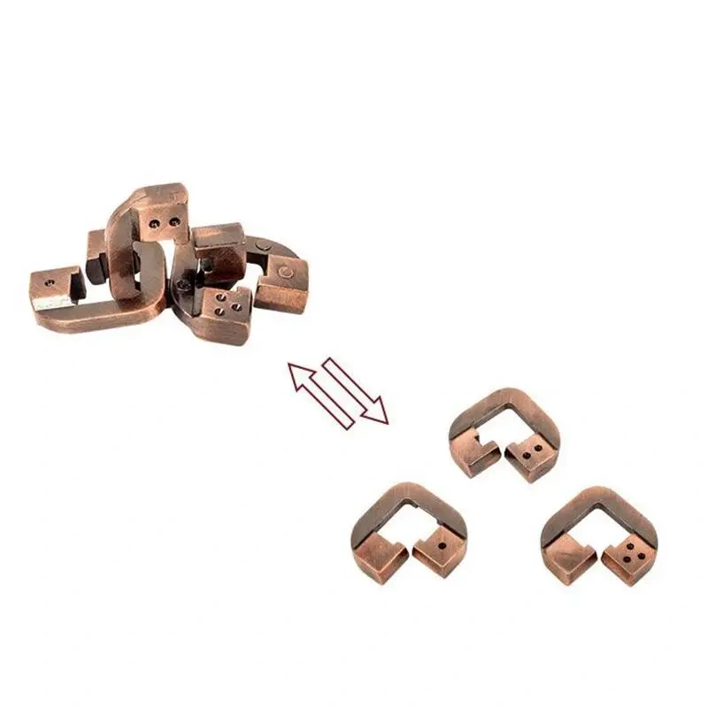 Challenging Metal Chain Puzzle Brain Teaser Game Toys for Adults Kids
