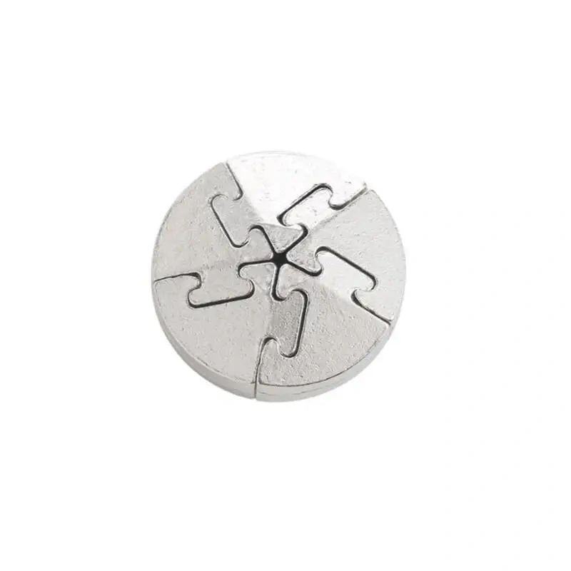 Classic Metal Brain Teasers Mind Ring Lock Puzzles Game for Adults Kids