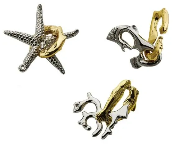 Desk Novelty 3D Metal Puzzle Brain Teaser Game Toys for Adults Children