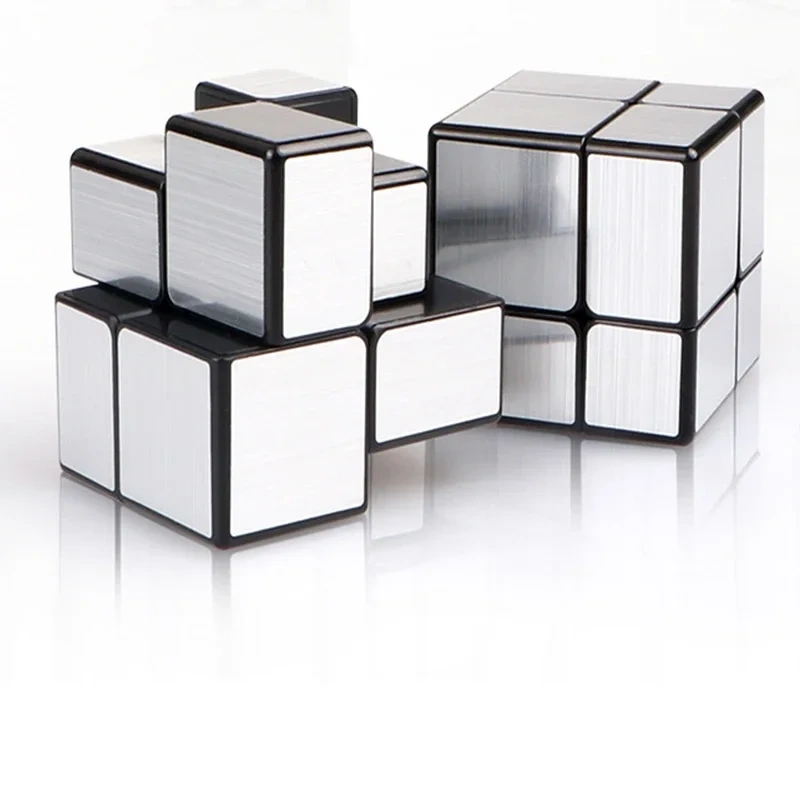 2/3 Layers Magical Mirror Cube Silver Professional Speed Cubes Puzzles  Educational Toys for Children Adults Gifts