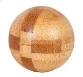 Classic Ball-shaped Wooden Burr Puzzles Game for Adults Kids