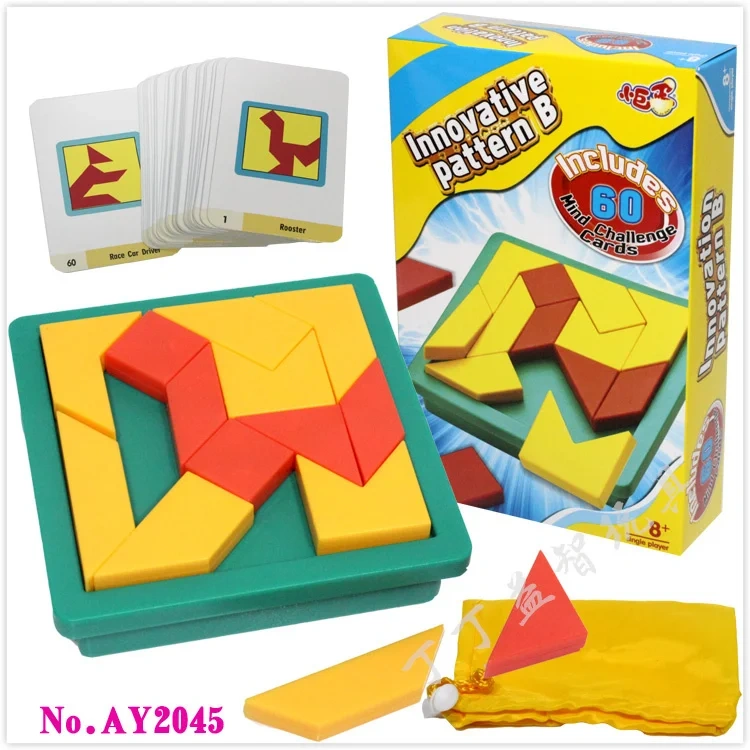 New Creative Tangram Puzzle Brain Teaser Kids Educational Game Toys for Children