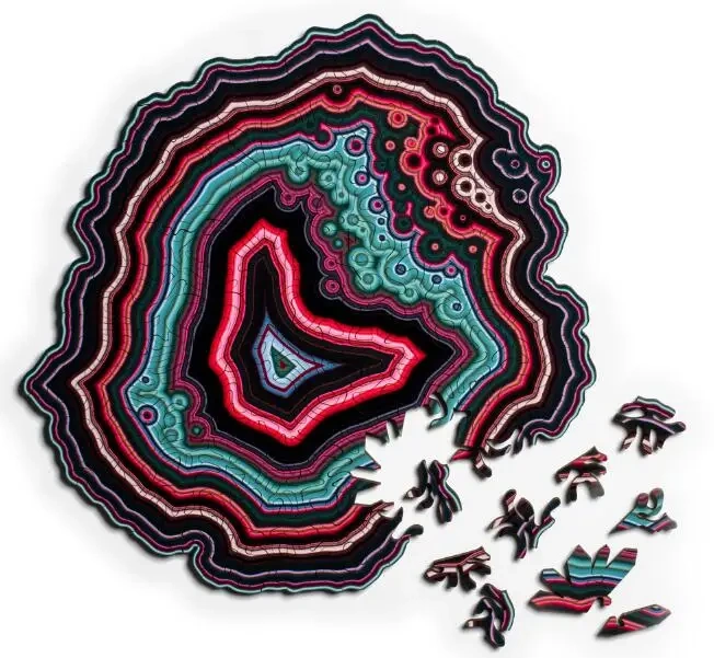 2021 New Heteromorphic Agate Wooden Jigsaw Puzzle Extremely High Difficulty Level