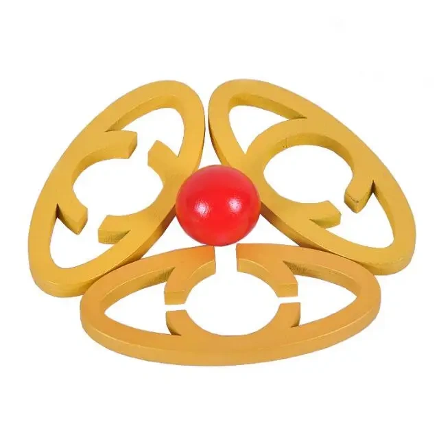 New 3D Wooden Burr Puzzle Brain Teaser Puzzles Game for Adults Children