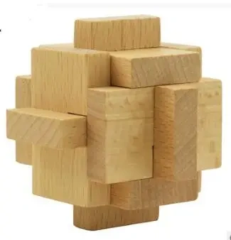 Beech Wood Wooden Burr Puzzles Interlocking Game for Adults KIds