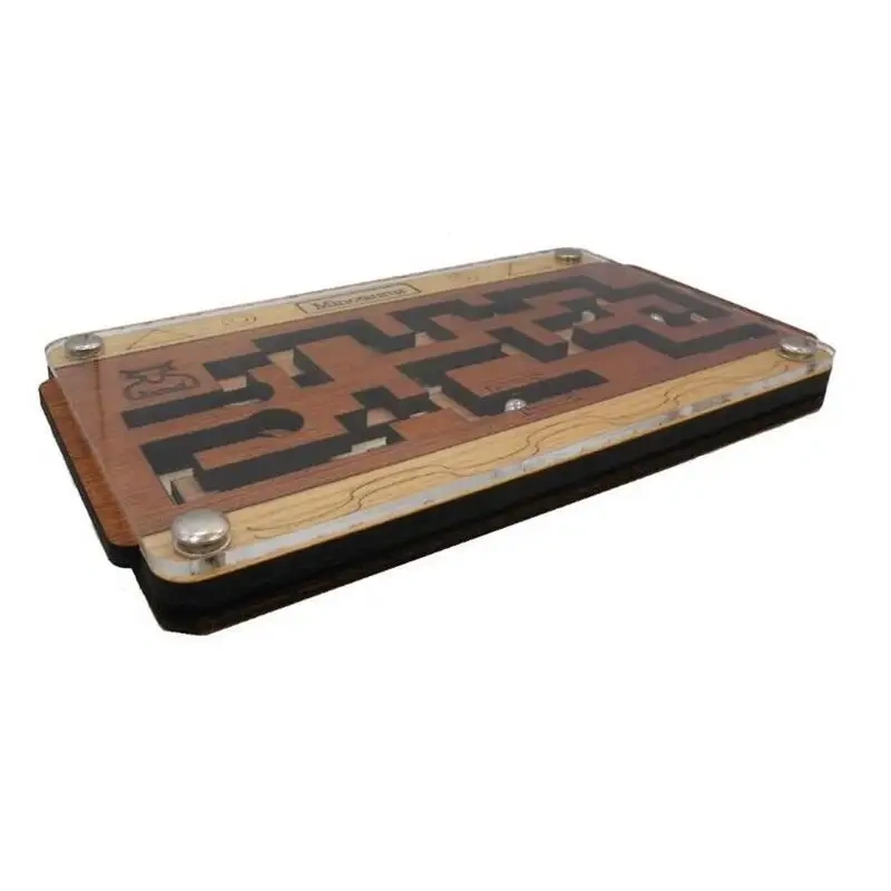 2021 New High Difficulty Level Two Layers  Wooden Sliding Maze Puzzle Logic Brain Teaser Puzzles Game for Adults