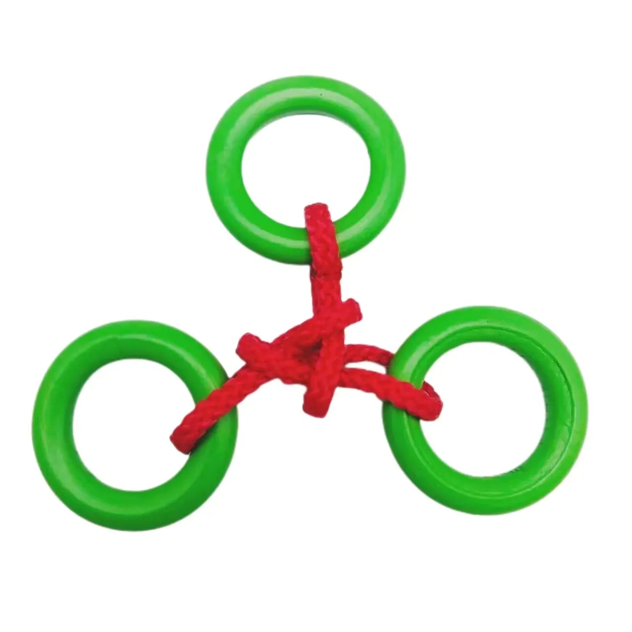 Wooden Rope Puzzle - Disentanglement Metal String Brain Teaser for Kids and Adults