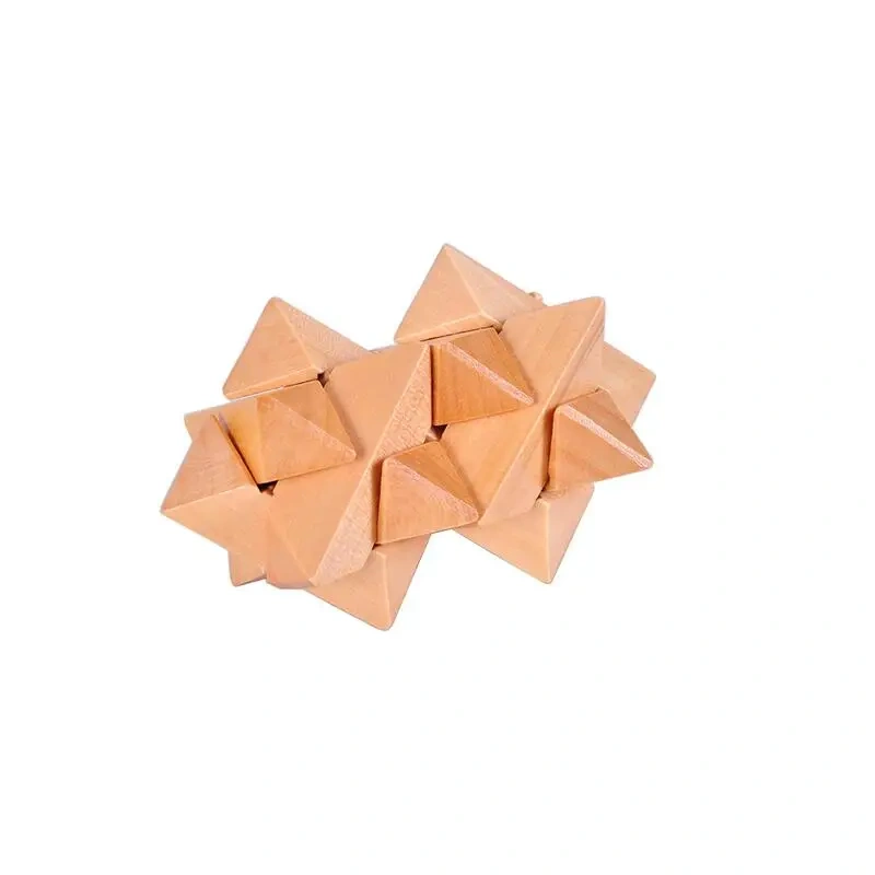 Classic 3D Wooden Puzzle Brain Teaser Interlocking Burr Puzzles Game for Adults Children