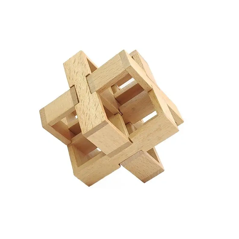 5PCS/LOT Wooden Puzzles Traditional Educational Brain Teasers Game