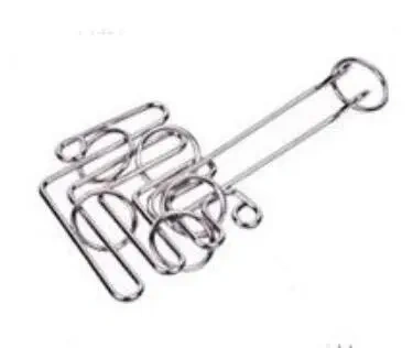 Classic Intelligence Metal Wire Puzzle Baffling Brain Teaser Magic Rings Puzzles Game for Adults Children