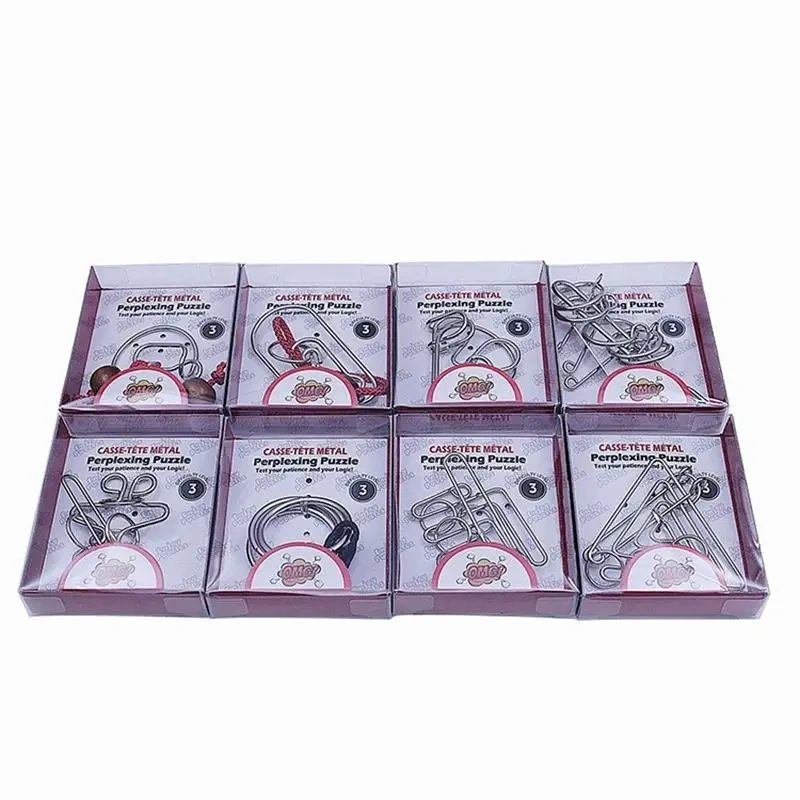 24PCS/Set Metal Wire Puzzle Brain Teaser Game for Adults Children