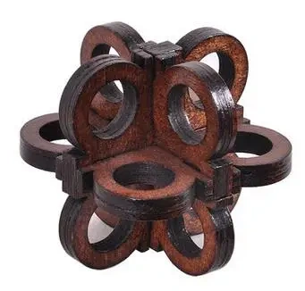 Classic Wooden Puzzle Mind Brain Teasers Burr Interlocking Puzzles Game Luban Kongming Lock Toy for Adults Children