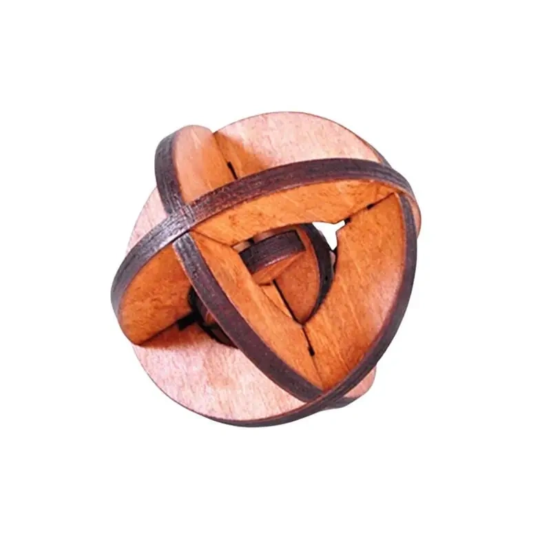 3PCS/Set Vintage Style 3D Wooden Puzzles Traditional Intelligence Game Toy for Adults Children