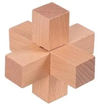 Classic Wooden Puzzle Mind Brain Teasers Burr Interlocking Puzzles Game Luban Kongming Lock Toy for Adults Children