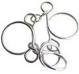 Classic Intelligence Metal Wire Puzzle Baffling Brain Teaser Magic Rings Puzzles Game for Adults Children