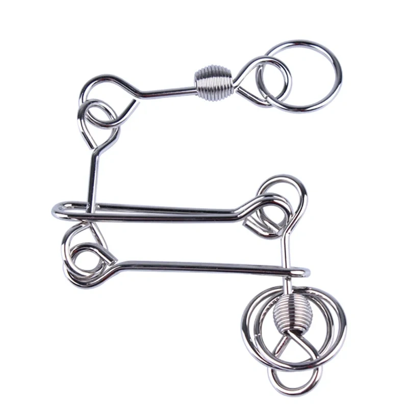 Challenging Intelligence Test Magic Metal Brain Teaser Wire Puzzle