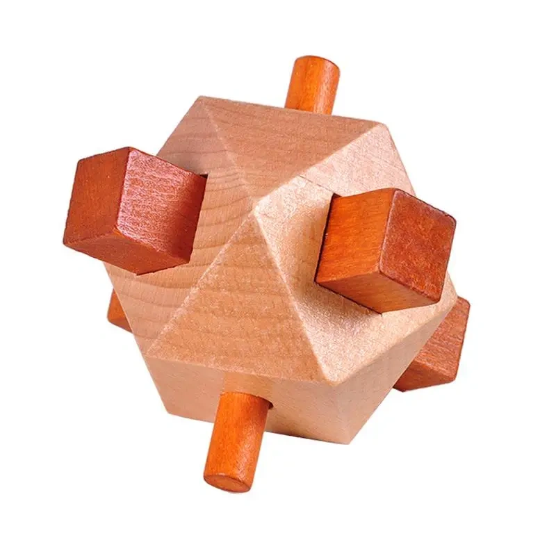 New 3D Wood Brain Teaser Puzzle Mind Game for Adults Children