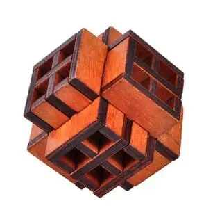 Classic Wooden Brain Teaser Wood Burr Puzzles Game for Adults Kids
