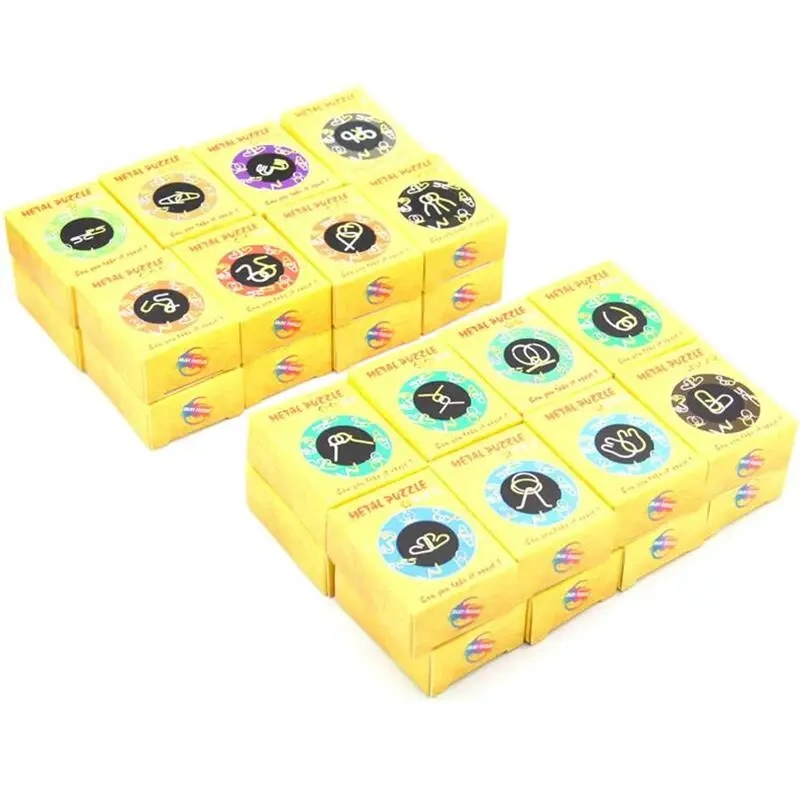 Classic Metal Puzzle Set Educational Magic Brain teaser Wire Puzzles Game Toys Solution for Children Adults