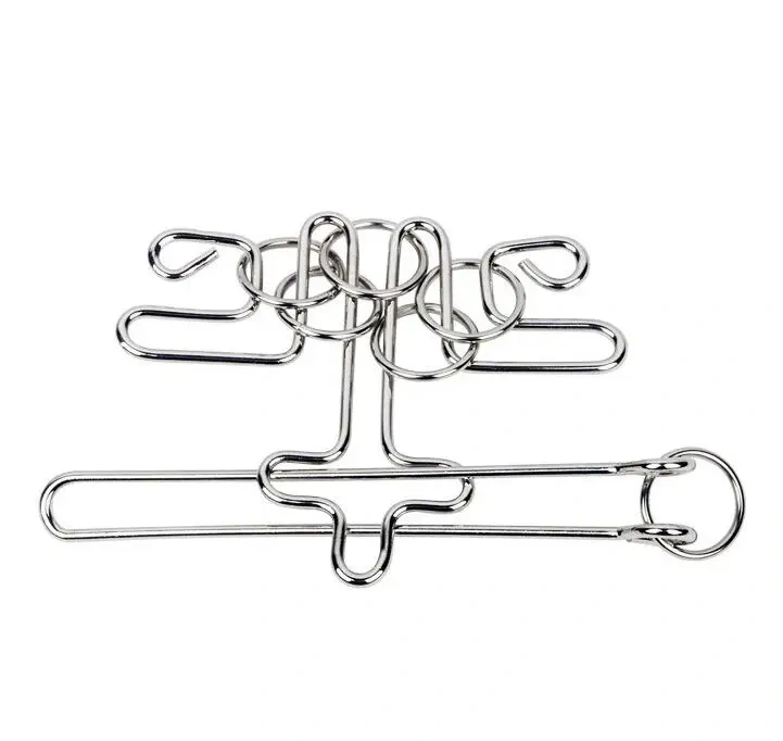 Challenging Metal Wire Baffling Magic Brain Teasers Puzzle Game for Adults Kids