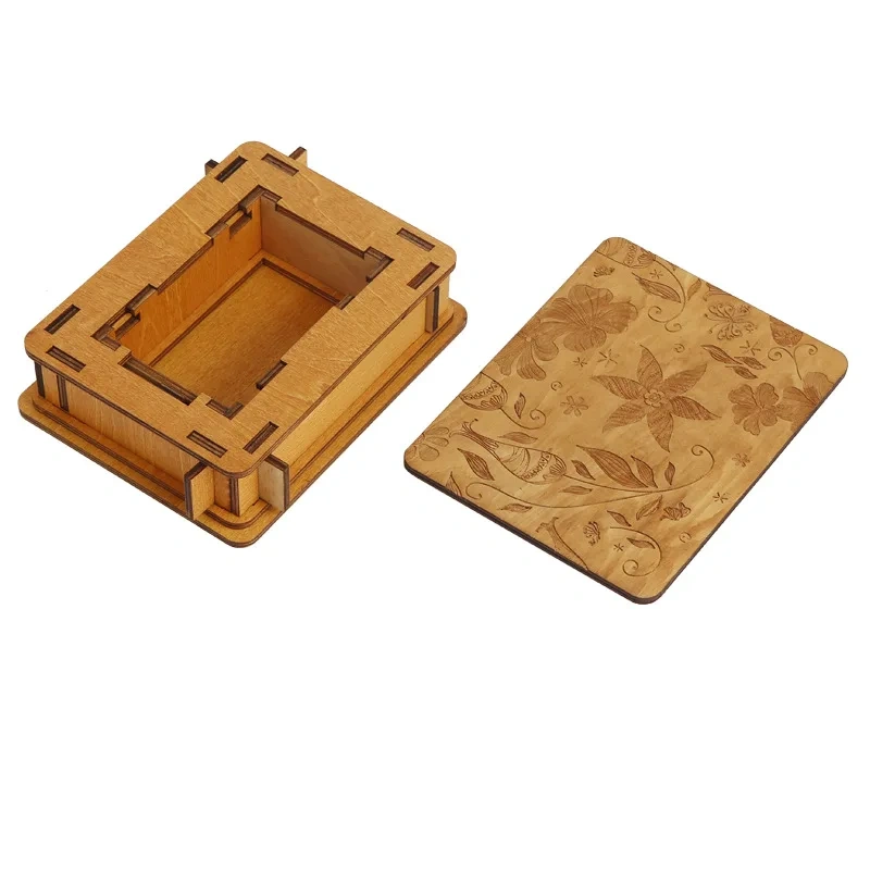 Dest Novelty Challenging Magic Wooden Secret Box Puzzle Logic Brain Teasers Wood Puzzles Game Gift for Adults