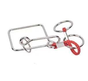Classic Intelligence Metal Wire Puzzle Baffling Brain Teaser Magic Rings Puzzles Game for Adults Children