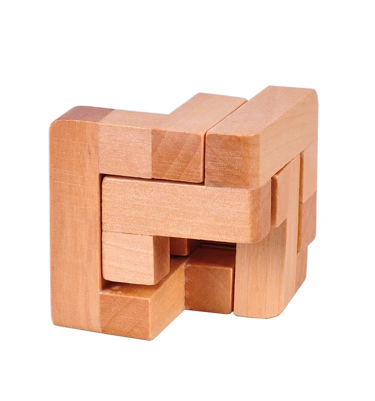 Three Parts Intelligence Wooden Brain Teasers Puzzles Game Toys for Adults Children