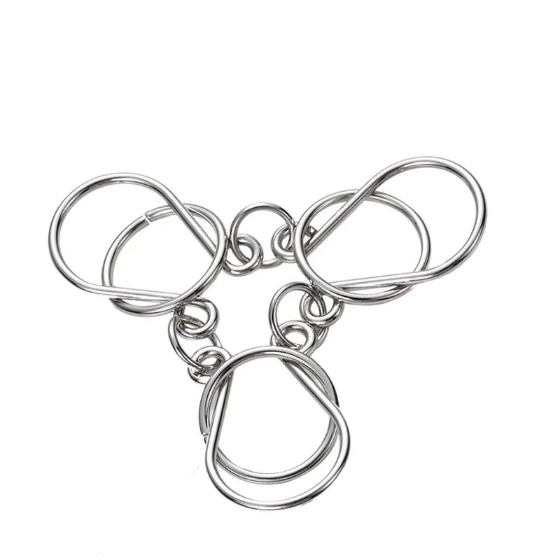 Three Rings Metal Horseshoe Wire Puzzle Brain Teasers Game for Adults Children