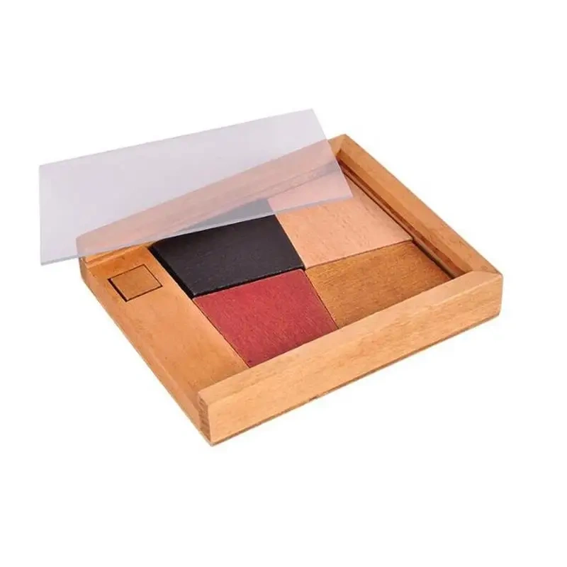 New Intelligence Wooden Puzzle Game Mind Brain Teaser Puzzles for Adults Children